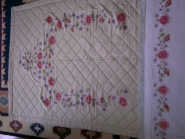 kumaş boyama gül desenli seccade modeli kumaş boyama gül desenli seccade