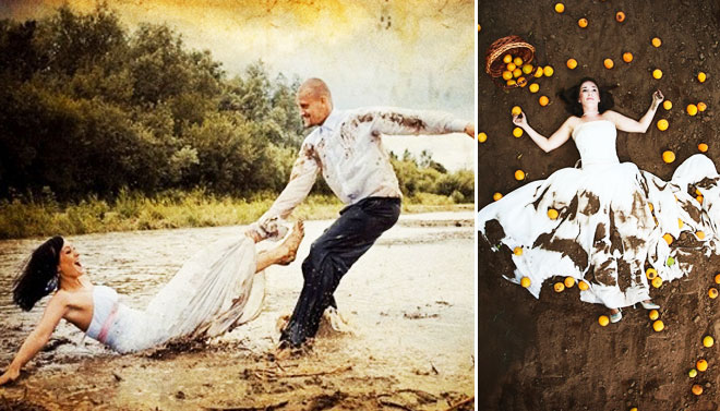 Çılgın komik düğün fotoğrafları