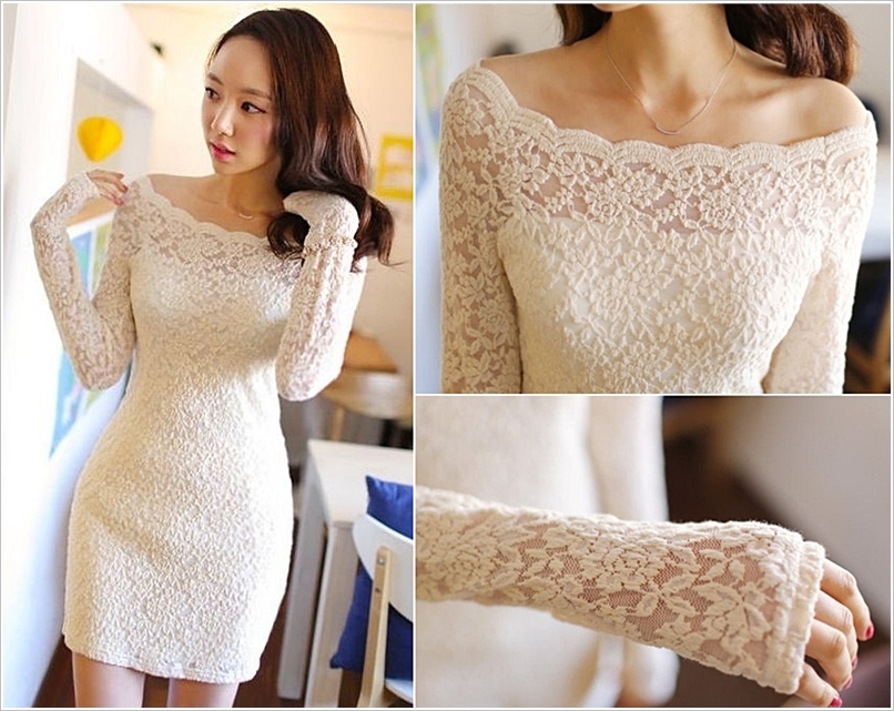 Yeni Sezon Dantelli Elbise Modelleri