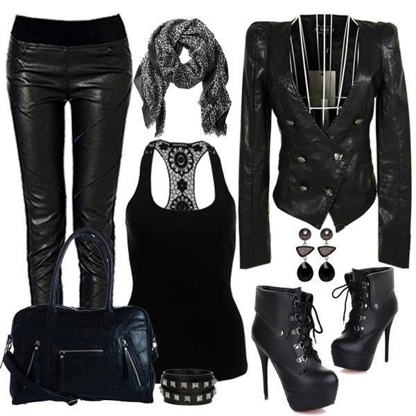 En Şık Deri Kombinler