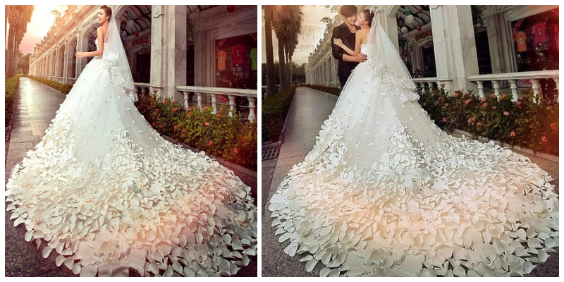 Tarz Kuyruklu Gelinlik Modelleri