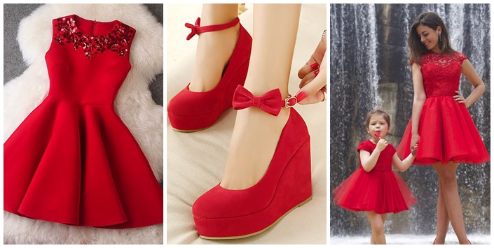 Kırmızı Renk Abiye Elbise Modelleri