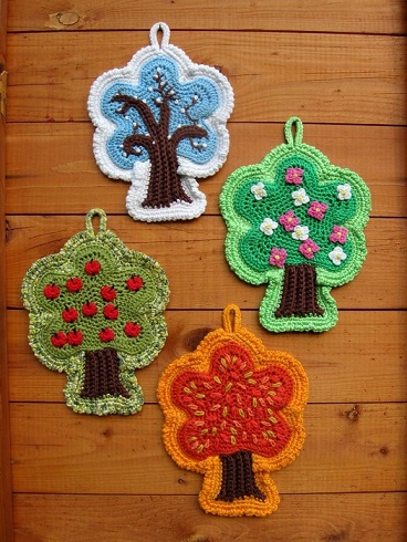 Mutfak İçin Harika Örgü Tutacak Modelleri