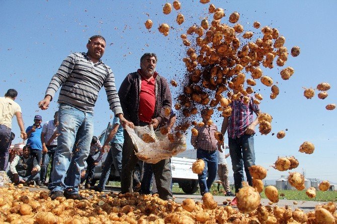 Adana'da patates eylemi2