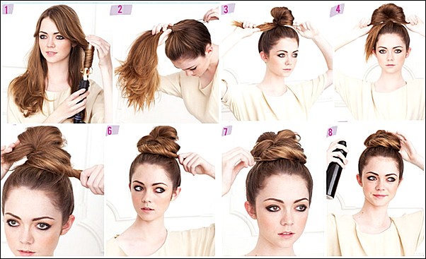 Resimli Anlatımlı Kolay Saç Modelleri