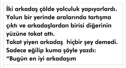 Kum Üzerine Yazı Yazmak