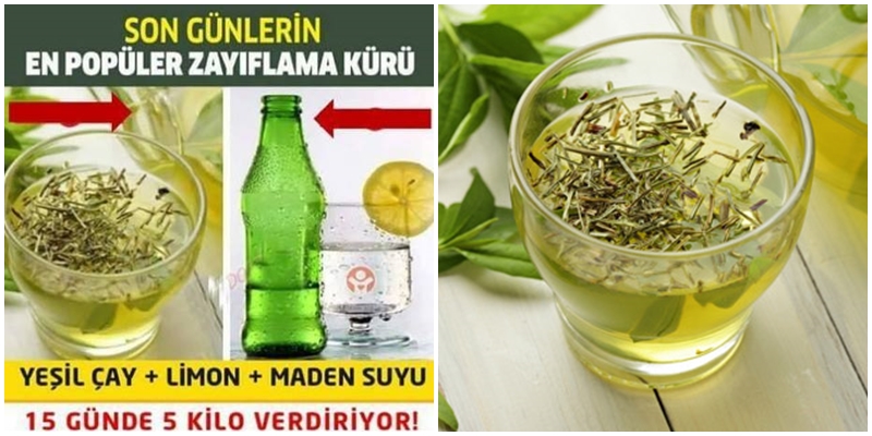 Yeşil Çay Limon Soda İle Zayıflama Kürü