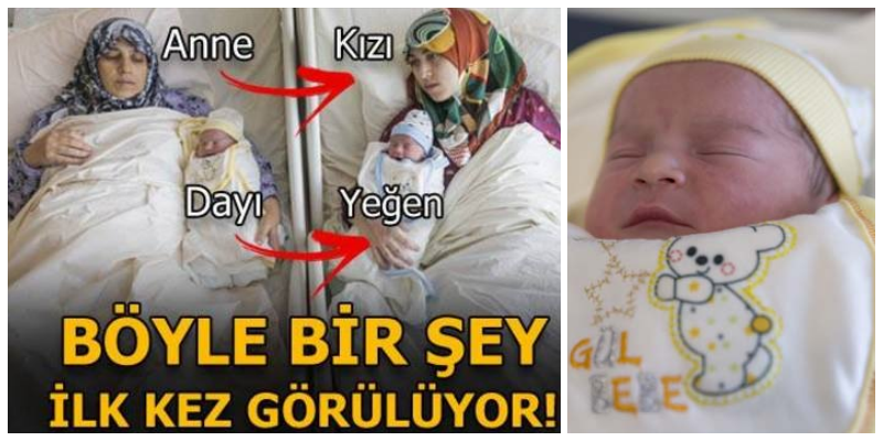Mucize! Anne-kız aynı anda doğum yaptı…