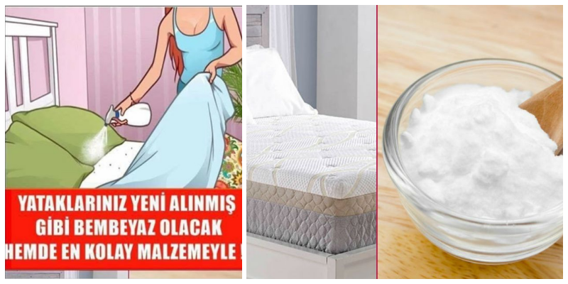 YATAKLARINIZ YENİ ALINMIŞ GİBİ BEMBEYAZ OLACAK HEMDE EN KOLAY MALZEMEYLE !!