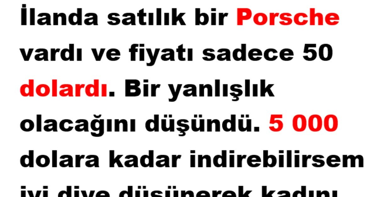 Kadın Yepyeni Porsche’u 50 Dolara Sattı. Nedenini Öğrenince Kahkaha Atacaksınız!