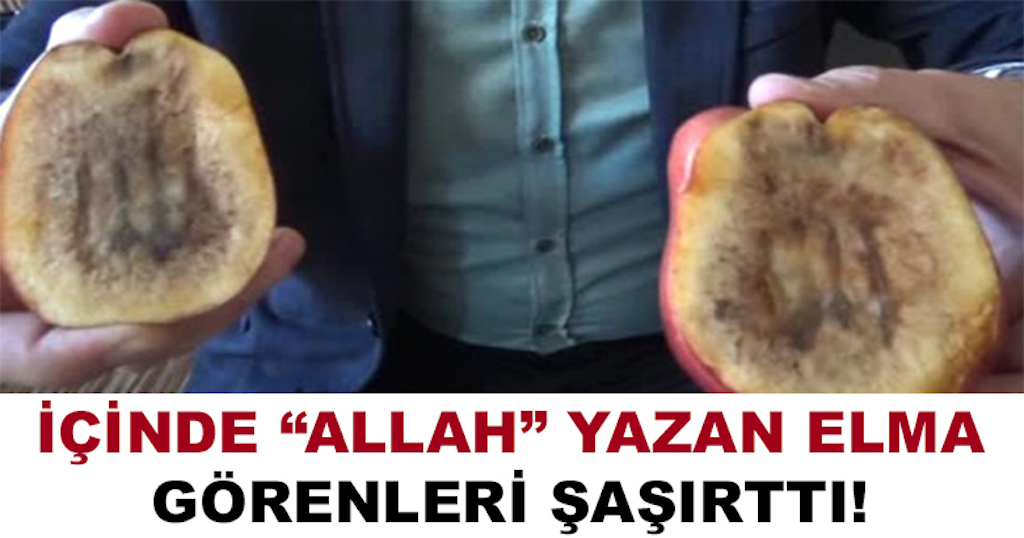 İçinde “Allah” Yazan Elma, Görenleri Şaşırttı