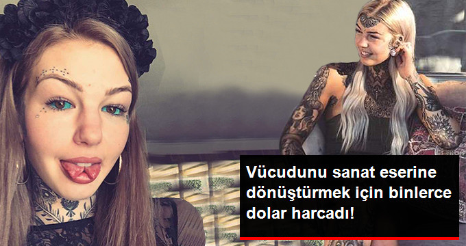 Eski Halini Sıkıcı Bulan Genç Kadın, Vücudunu Sanat Eserine Çevirmek İçin 10 Bin Dolar Harcadı