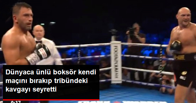 Maçı Bırakıp Tribünleri İzlediler! Dünyaca Ünlü Boksörün Maçında Seyirciler Birbirine Girdi