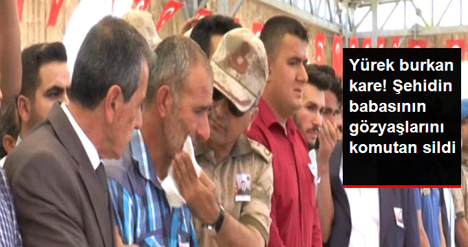 Şehit Cevdet Canördek Son Yolculuğuna Uğurlandı, Şehidin Babasının Gözyaşlarını Komutan Sildi