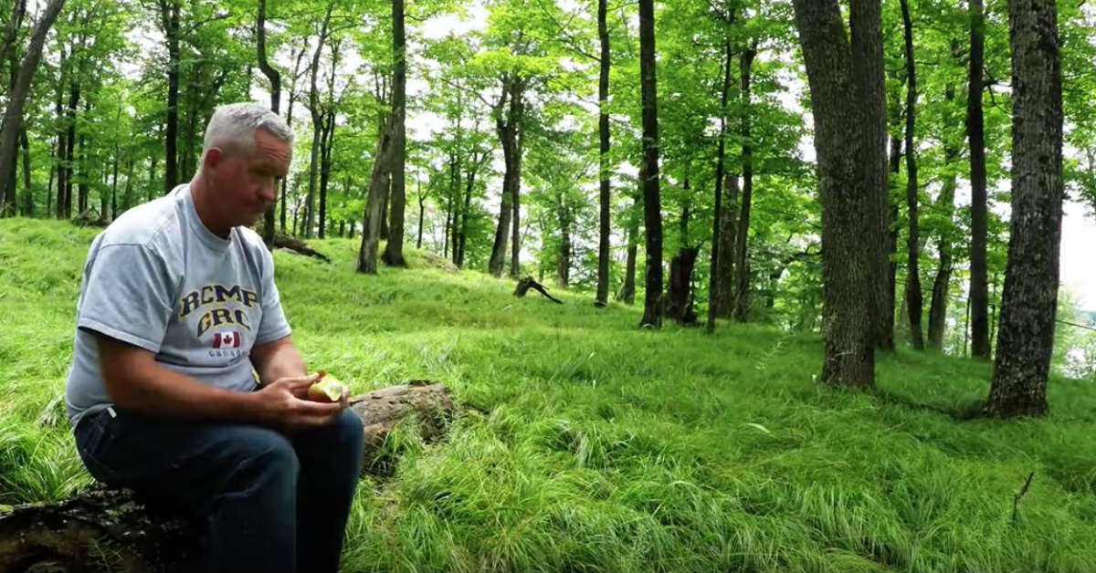 Ormanda Tek Başına Kahvaltı Yaparken Karşısına Bakın Hangi Hayvan Çıktı