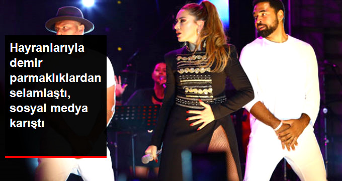 Hadise’nin Hayranlarıyla Koruyucu Parmaklıklar Arkasında Selamlaşması Tepki Topladı