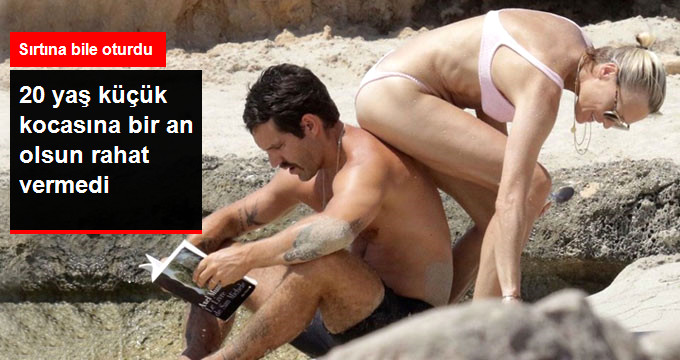 ÜNLÜ OYUNCU BALAYINDA KOCASININ SIRTINA OTURDU