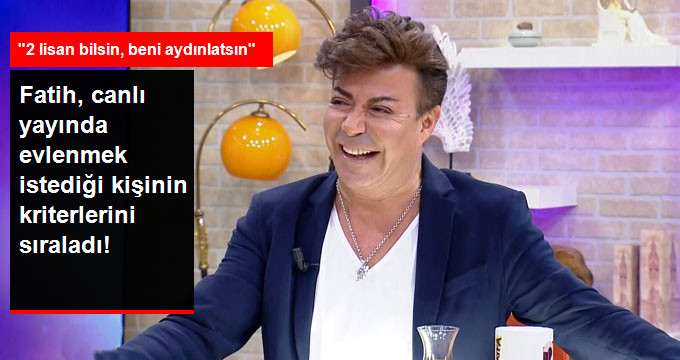 Ünlü Sunucu Fatih Ürek, Canlı Yayında Evlenmek İstediği Kişinin Özelliklerini Anlattı