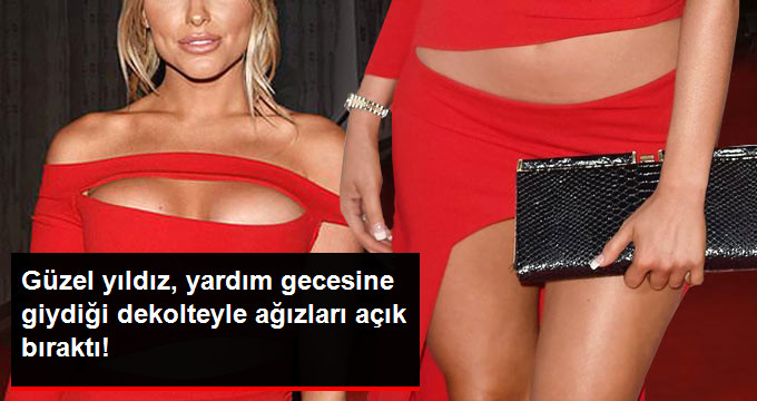 GÜZEL YILDIZIN YARDIM GECESİNE GİYDİĞİ DEKOLTE AĞIZLARI AÇIK BIRAKTI