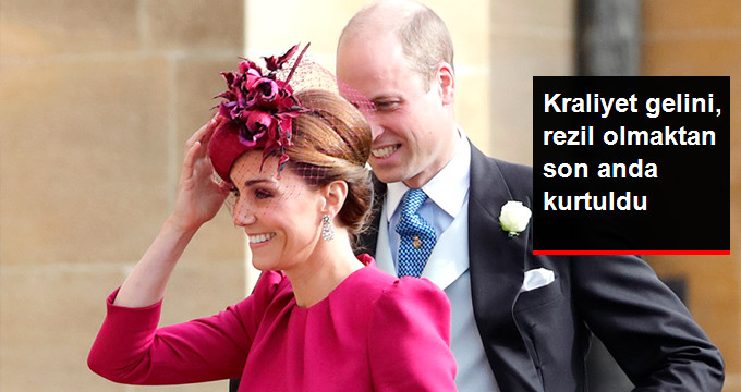 İngiliz Kraliyet Gelini Kate Middleton, Rüzgarın Eteğini Kaldırmasıyla Zor Anlar Yaşadı