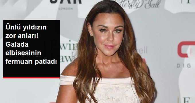 Galaya Katılan Ünlü Yıldız Michelle Heaton’ın Elbisesinin Fermuarı Patladı