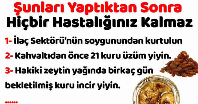 Şunları Yaptıktan Sonra Hiçbir Hastalığınız Kalmaz