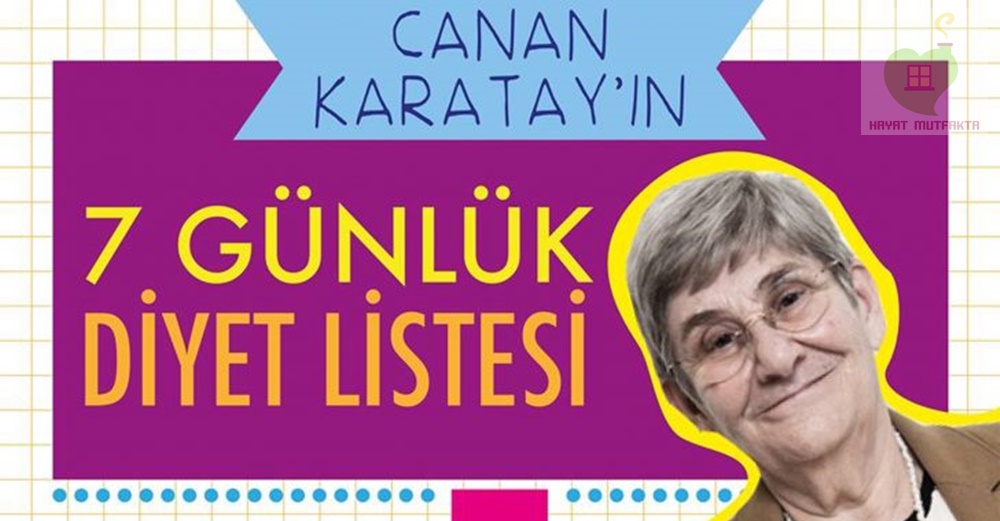 Canan Hocamızdan 7 Günlük Diyet Listesi…