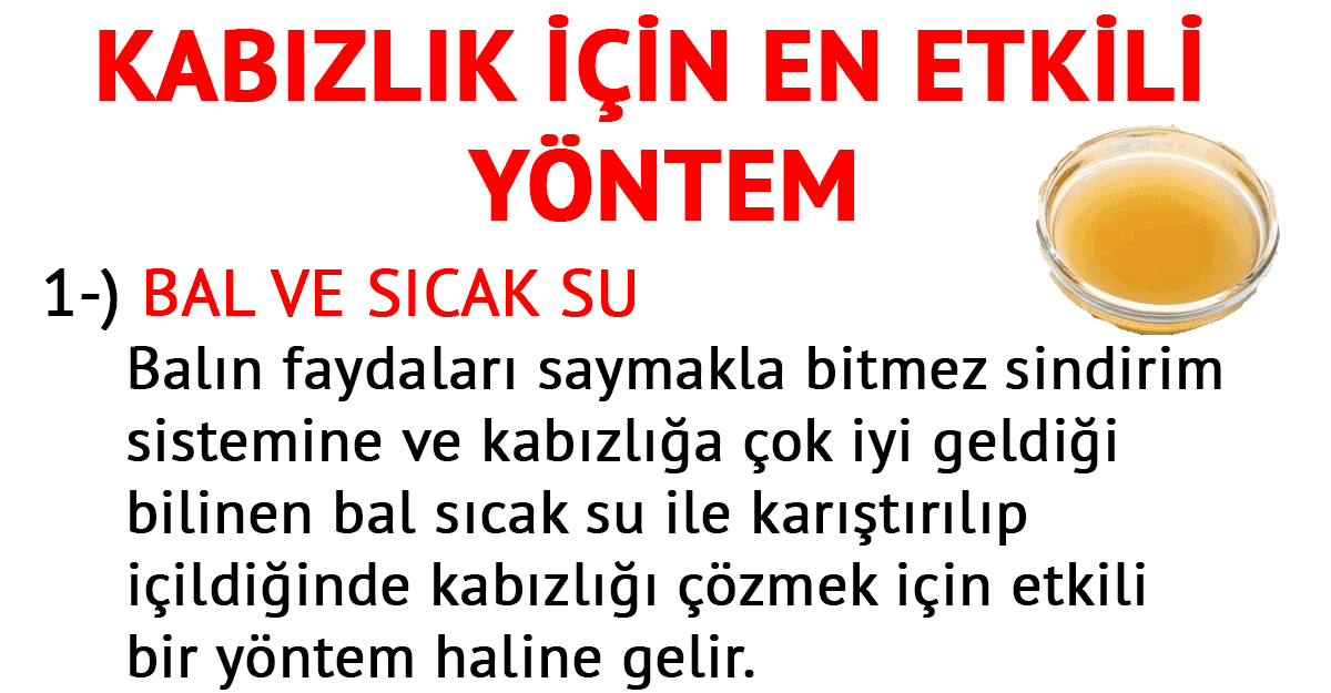 Kabızlığa en etkili doğal yöntemler nelerdir?