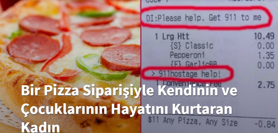 Bir Pizza Siparişiyle Kendinin ve Çocuklarının Hayatını Kurtaran Kadın