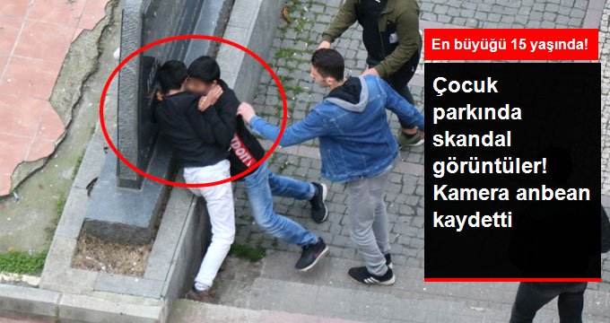 Çocukların Uçan Tekmeli ve Yumruklu Kavgası Kamerada!