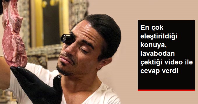 Ete Çıplak Elle Dokunduğu İçin Eleştirilen Nusret, Ellerini Yıkadığı Videoyu Paylaştı