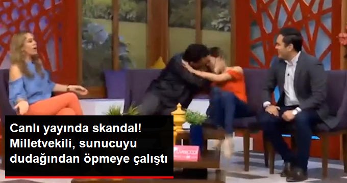 Canlı Yayında Sunucuyu Dudağından Öpmeye Kalkışan Meksikalı Milletvekili, İşinden İstifa Etmek Zorunda Kaldı