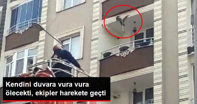 Çatıdan Sarkan İpe Dolanan Güvercini Ekipler Kurtardı