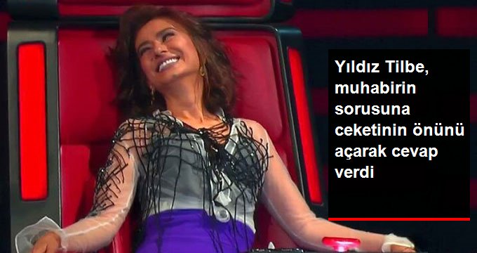 Yıldız Tilbe, Muhabirin Sorusuna Ceketinin Önünü Açarak Cevap Verdi