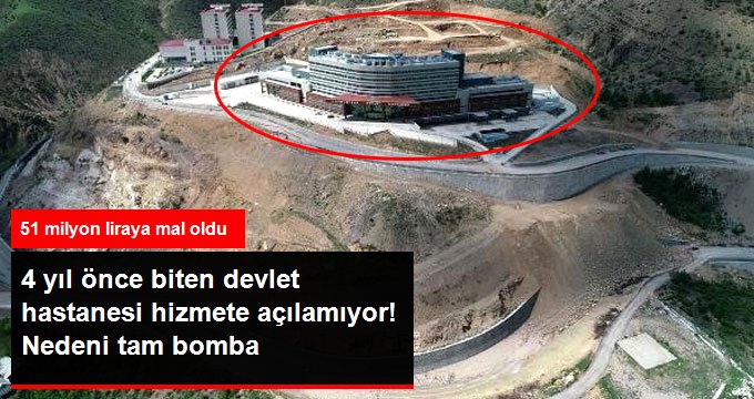 Tam Teşekküllü Devlet Hastanesi Tamamlanmasına Rağmen 4 Yıldır Hizmete Açılamıyor
