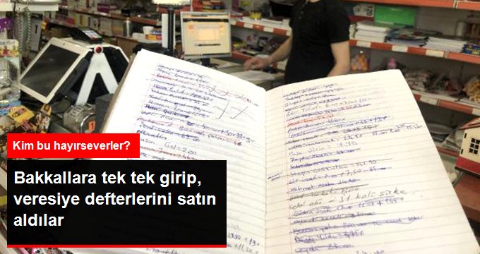 Manisa’da hayırseverler bakkallardaki veresiye defterlerini satın aldılar