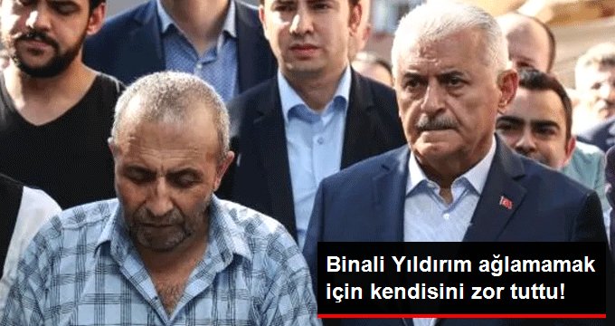 Sandık görevlisinin cenazesine katılan Binali Yıldırım zor anlar yaşadı!