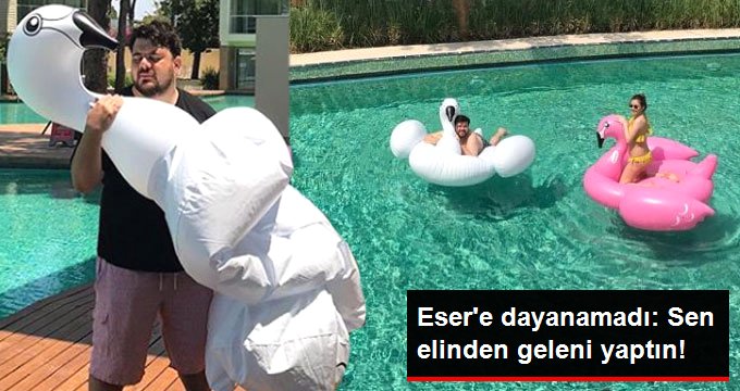 Kilolarıyla eleştirilen Eser Yenenler, balon flamingoyu patlattı