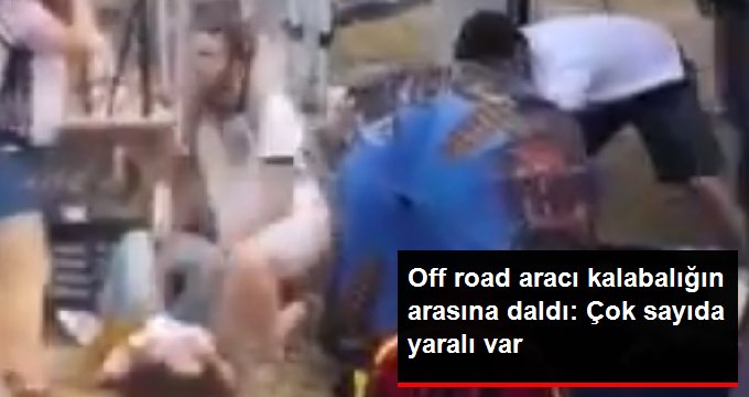 Kemerburgaz’da off road aracı kalabalığın arasına daldı: Çok sayıda yaralı var