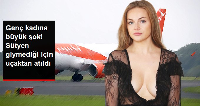 Derin göğüs dekolteli kadın hostesler tarafından uçaktan atıldı!