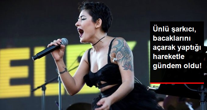 Şarkıcı Melek Mosso’nun bacaklarını göstererek orta parmak işareti yapmasına tepki yağdı