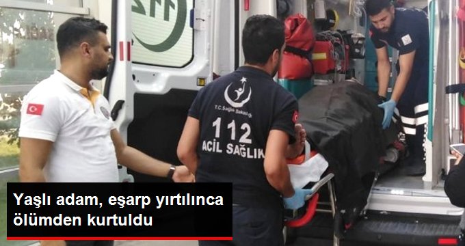 İntihara teşebbüs eden yaşlı adam, eşarp yırtılınca kurtuldu