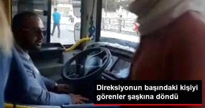 Şoförü gecikince yolcu otobüsünü kullanan belediye başkanını görenler şaşırdı