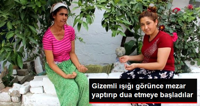 Evin bahçesine ışık geldiğini gören aile, o bölgeye mezar yaptırdı