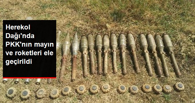 Herekol Dağı’nda PKK’nın mayın ve roketleri ele geçirildi