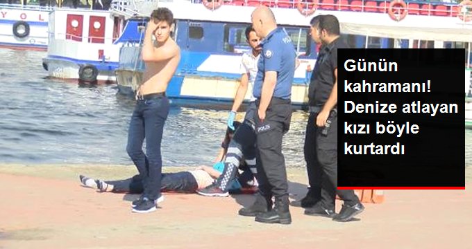 Genç adam, Haliç’te denize atlayan genç kızı peşinden atlayarak kurtardı