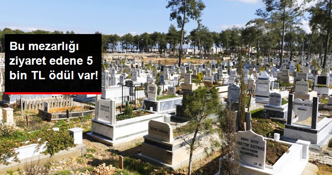 Mezarlığı ziyaret edene 5 bin TL ödül var!